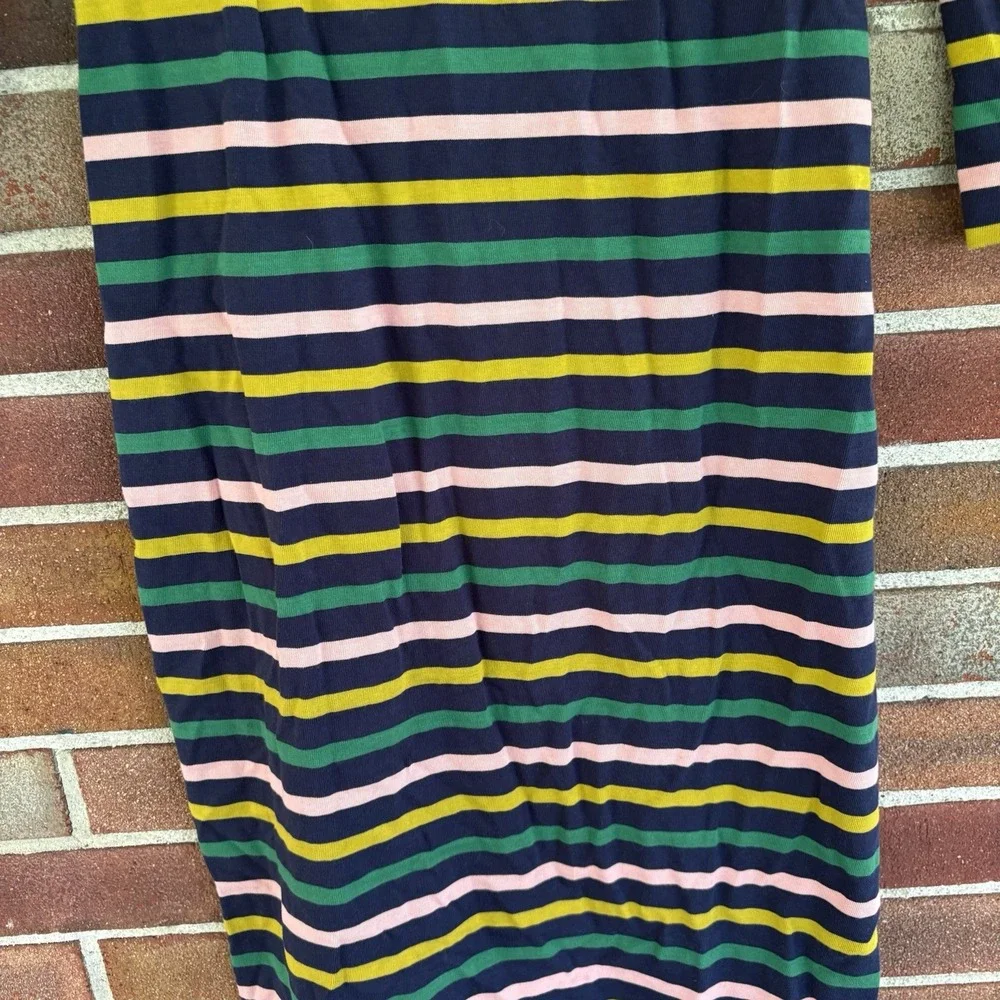 J. Crew Striped Long Sleeve MIDI Dress Cotton Women's Sz 00 A2931